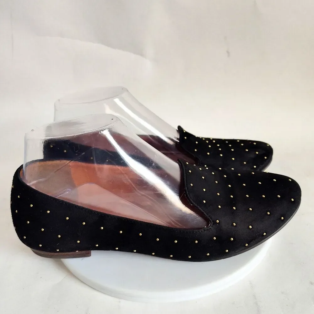 Madewell 1937 Teddy Loafers Women Size 7 Suede Comfortable Leather Flats Studded